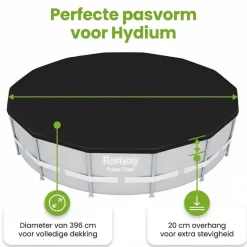 Bestway ø396 cm afdekzeil - Black