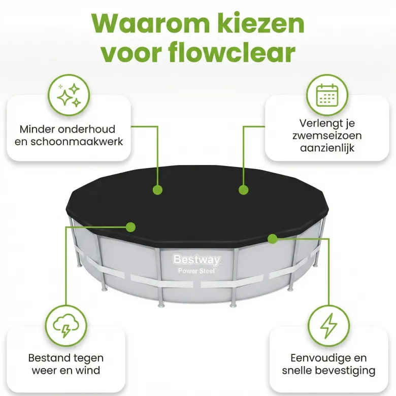 Bestway ø396 cm afdekzeil - Black