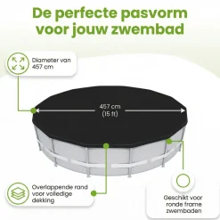 Bestway ø457 cm afdekzeil - Black