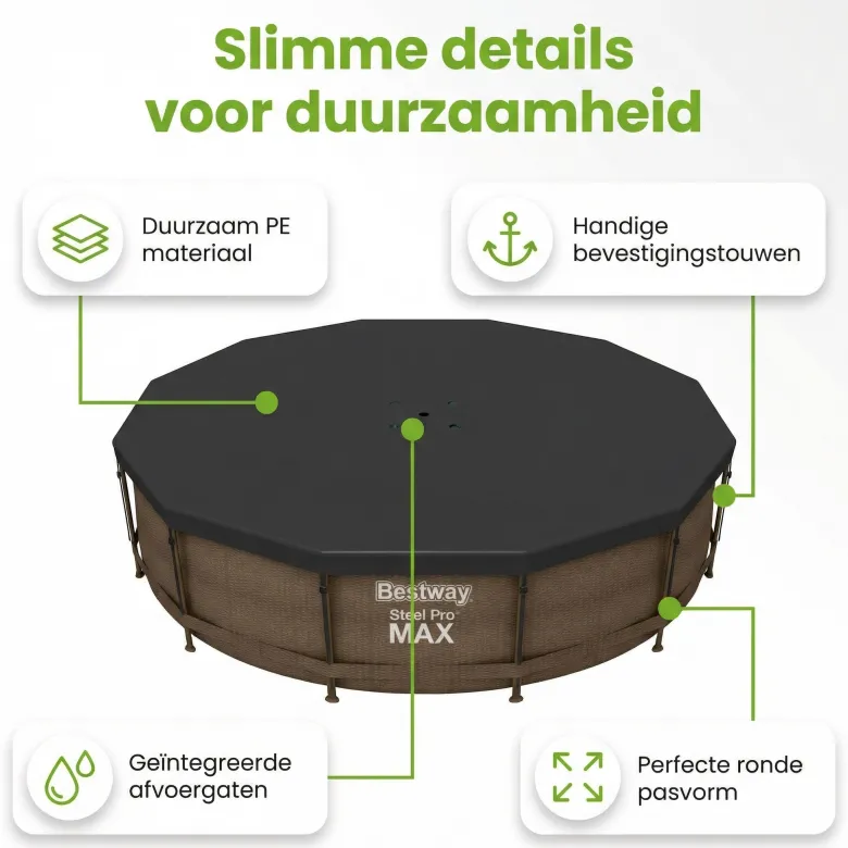 Bestway ø366cm afdekzeil - Black