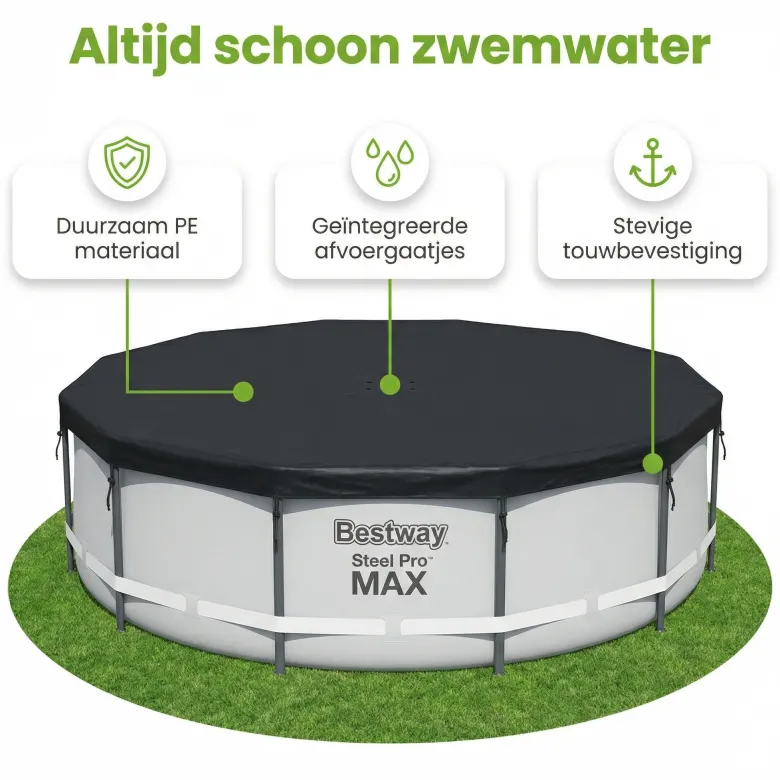 Bestway ø366cm afdekzeil - Black