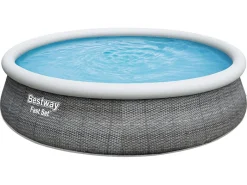 Bestway Fast Set Ø457 cm rotan zwembad met pomp en trap