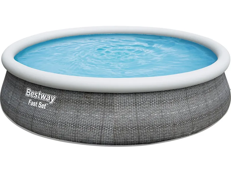 Bestway Fast Set Ø457 cm rotan zwembad met pomp en trap