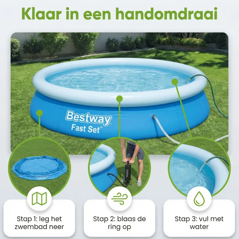 Bestway fast set 366x76cm zwembad
