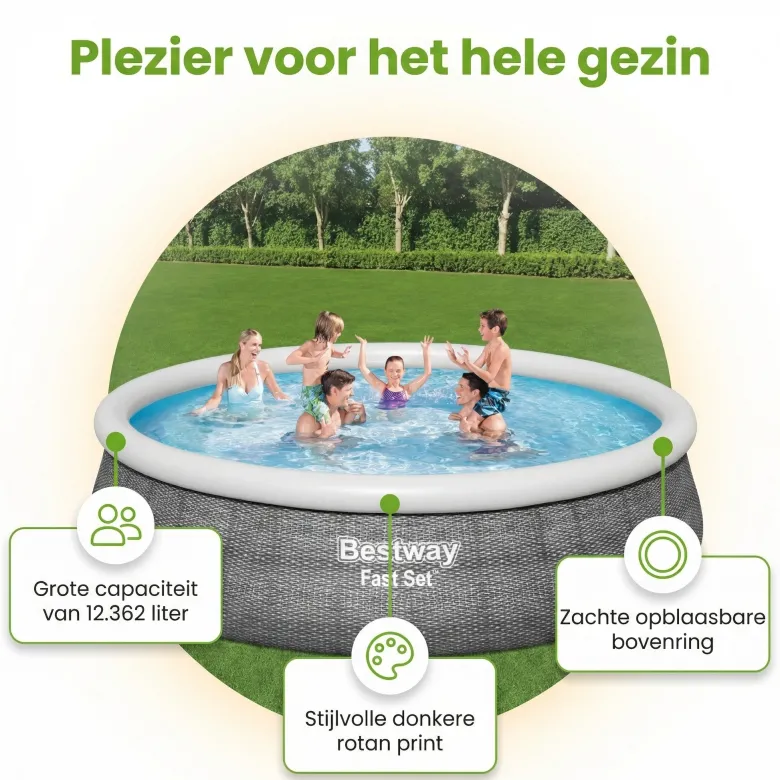 Bestway Fast Set 457x107cm Zwembad – 4-delig