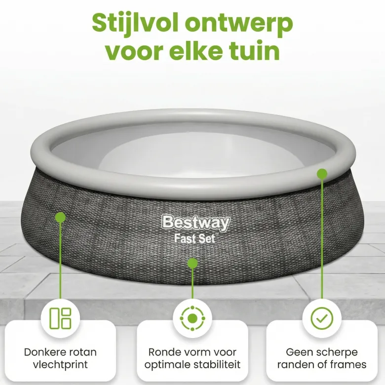 Bestway Fast Set 457x107cm Zwembad – 4-delig