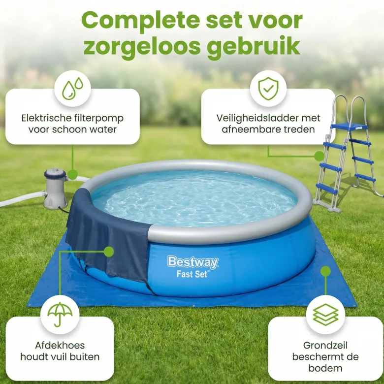 Bestway fast set 457x122cm zwembad – 4-delig