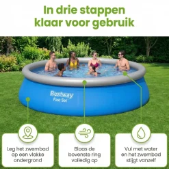 Bestway fast set 457x122cm zwembad – 4-delig