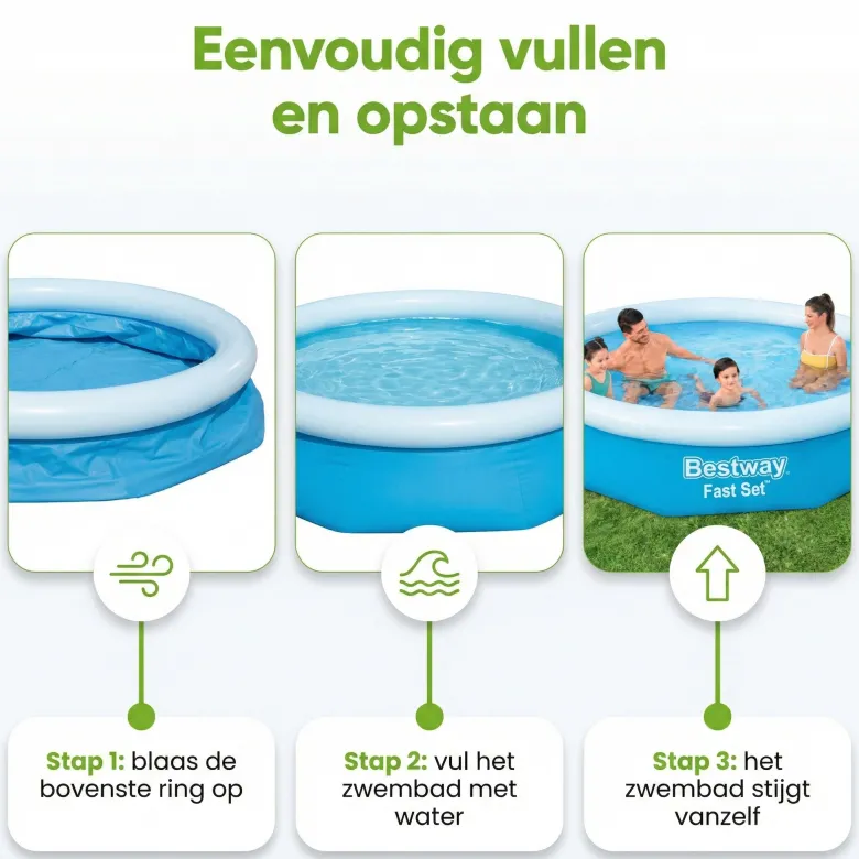 Bestway fast set 305x66cm zwembad – 3-delig