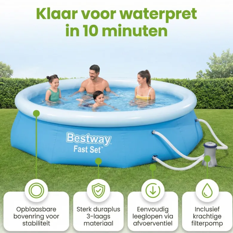 Bestway fast set 305x66cm zwembad – 3-delig