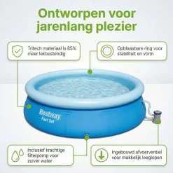 Bestway fast set 244x61cm zwembad – 3-delig