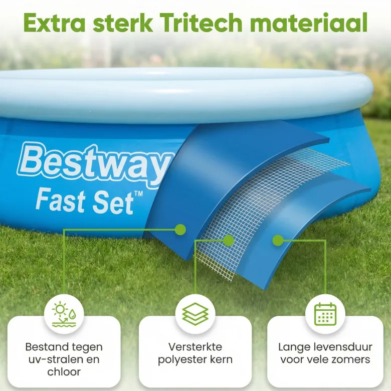 Bestway fast set 366x76cm zwembad – 3-delig