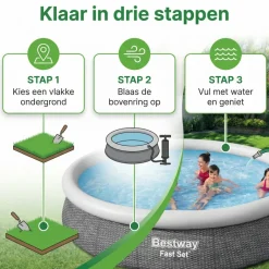 Bestway Fast Set 366x76cm Zwembad – 3-delig