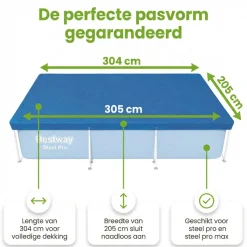 Bestway frame afdekzeil - 300 x 201 cm