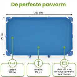 Bestway frame 259x170 cm afdekzeil - Blue