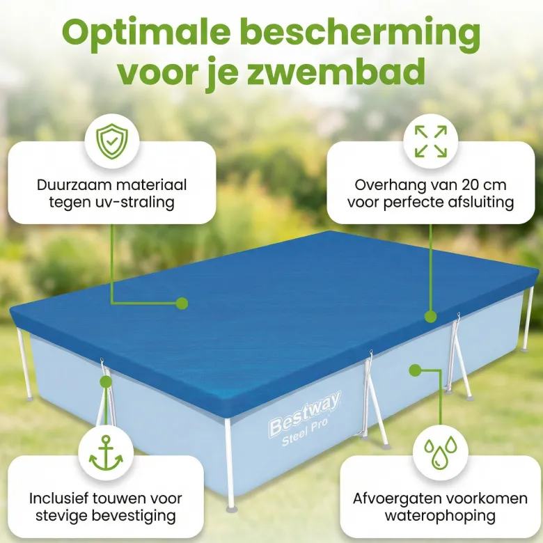 Bestway frame 400x211 cm afdekzeil - Blue