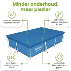 Bestway frame 400x211 cm afdekzeil - Blue