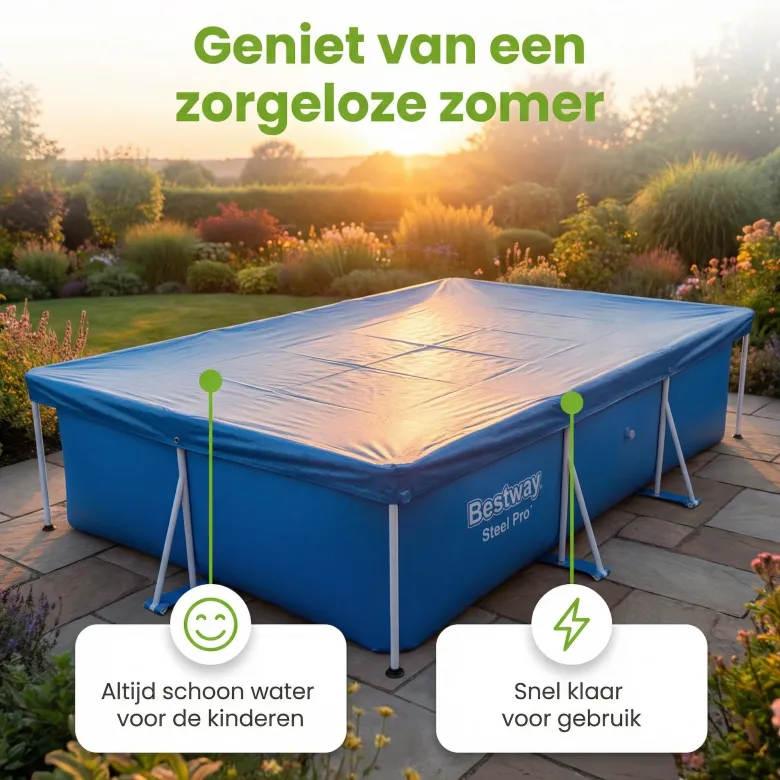 Bestway frame 400x211 cm afdekzeil - Blue