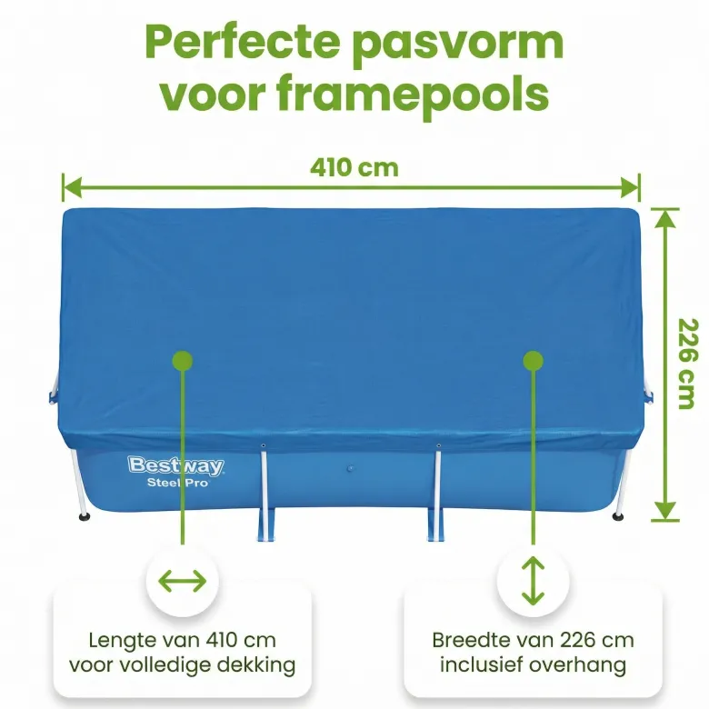 Bestway frame 400x211 cm afdekzeil - Blue