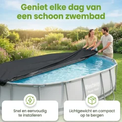 Bestway ovaal 427 x 250 cm afdekzeil - Black