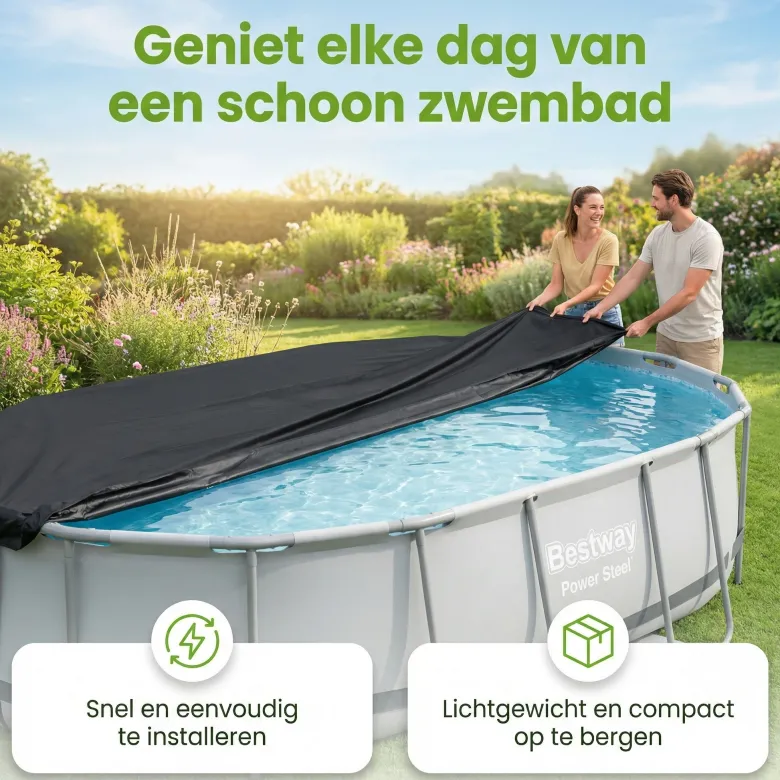 Bestway ovaal 427 x 250 cm afdekzeil - Black
