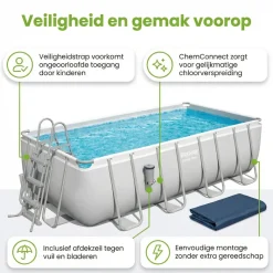 Bestway power steel 488x244x122cm zwembad – 5-delig