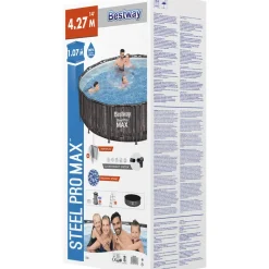 Bestway Steel Pro Max 427 houtlook zwembad