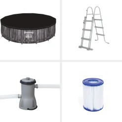 Bestway Steel Pro Max 427 houtlook zwembad