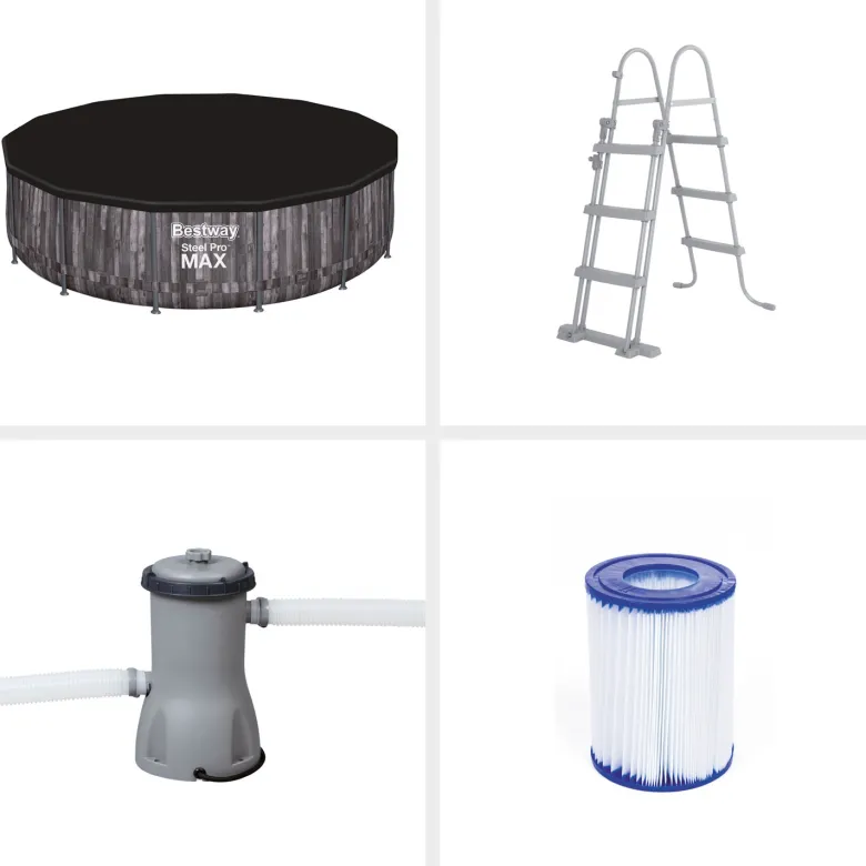 Bestway Steel Pro Max 427 houtlook zwembad