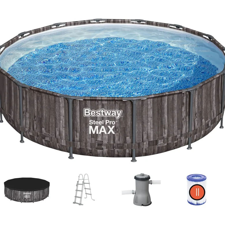 Bestway Steel Pro Max 427 houtlook zwembad