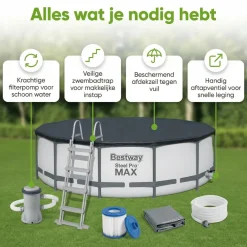 Bestway steel pro max 427x107cm zwembad – 5-delig