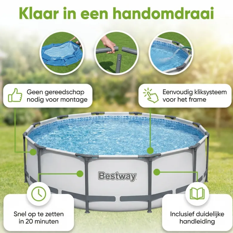 Bestway steel pro max 427x107cm zwembad – 5-delig