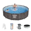 Bestway steel pro max 427x107cm zwembad hout – 5-delig