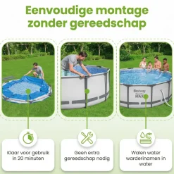 Bestway steel pro max 457x107cm zwembad – 5-delig