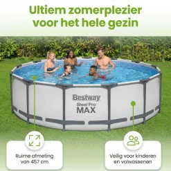 Bestway steel pro max 457x122cm zwembad – 5-delig