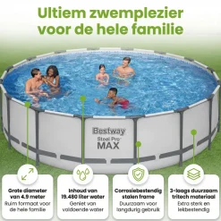 Bestway steel pro max 488x122cm zwembad – 5-delig