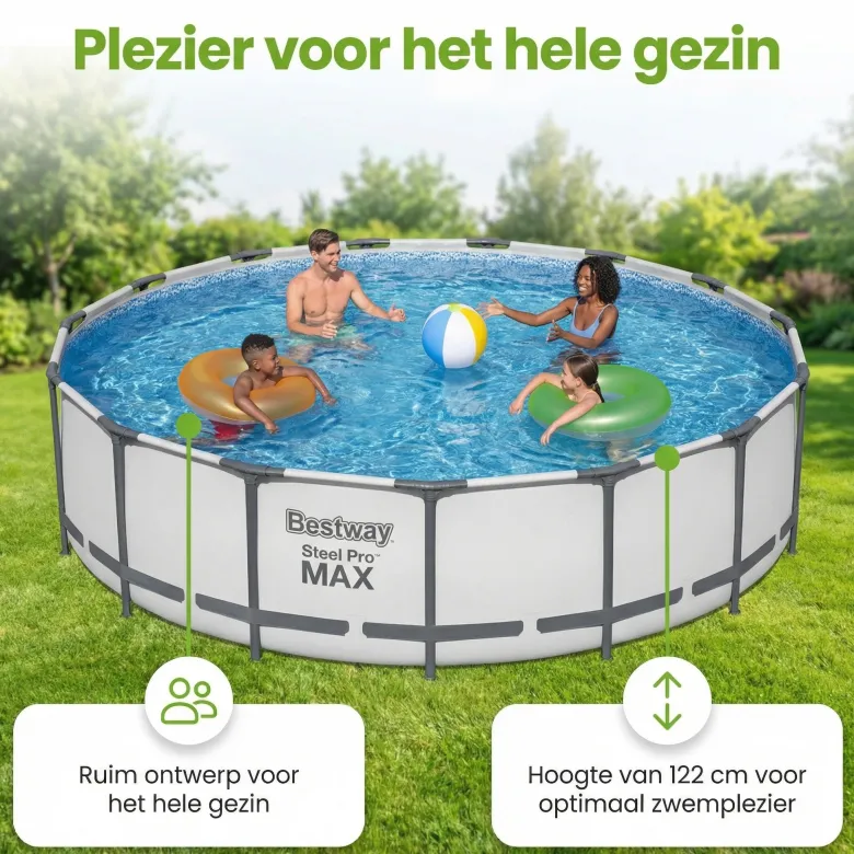 Bestway steel pro max 549x122cm zwembad – 5-delig