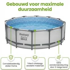 Bestway steel pro max 549x122cm zwembad – 5-delig