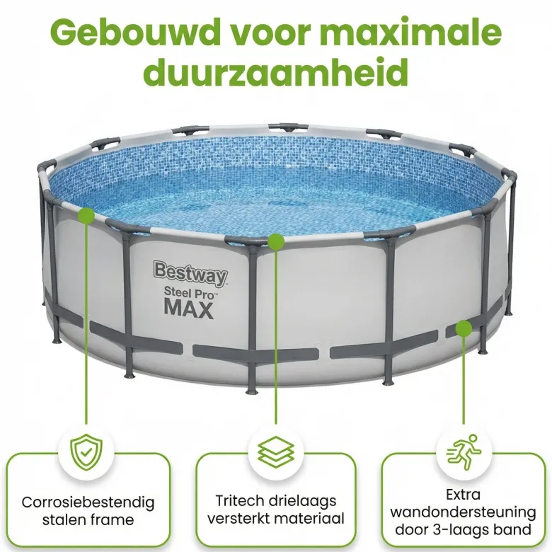 Bestway steel pro max 549x122cm zwembad – 5-delig