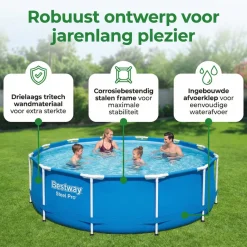 Bestway steel pro 366x76cm zwembad – 3-delig