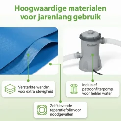 Bestway steel pro 396x84cm zwembad – 3-delig