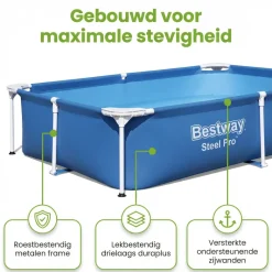 Bestway steel pro 221x150x43cm zwembad