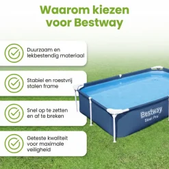 Bestway steel pro 221x150x43cm zwembad
