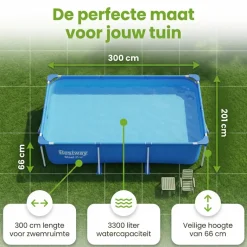 Bestway steel pro 300x201x66cm zwembad – 3-delig