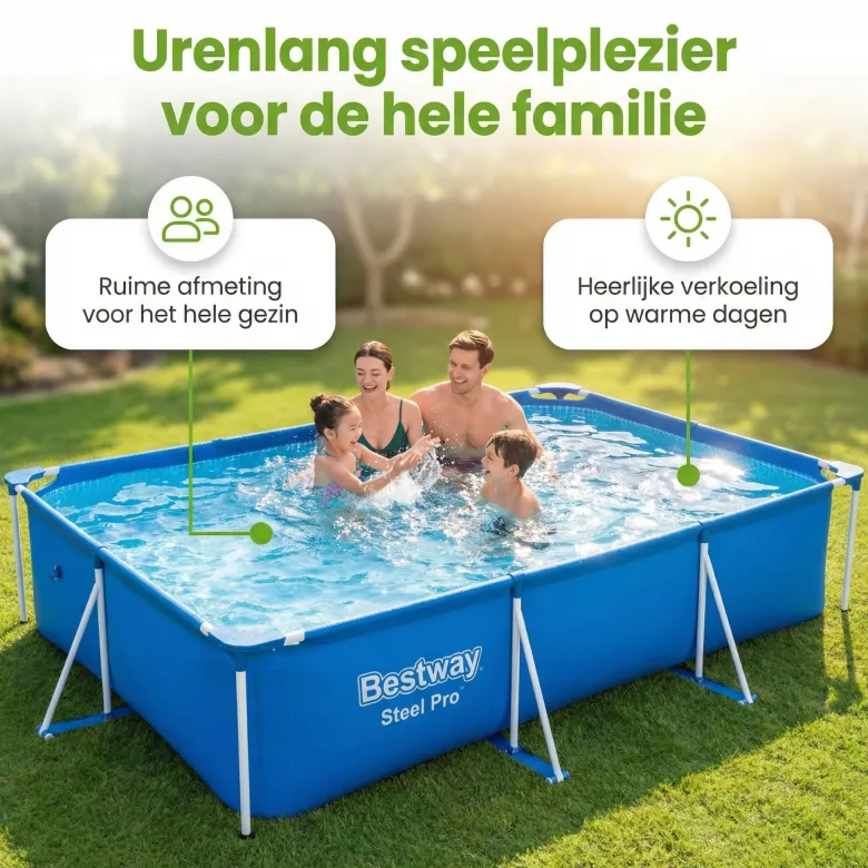 Bestway steel pro 300x201x66cm zwembad – 3-delig