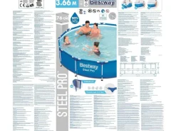 Bestway Steel Pro Zwembad - Ø 366 x 76 cm met filterpomp