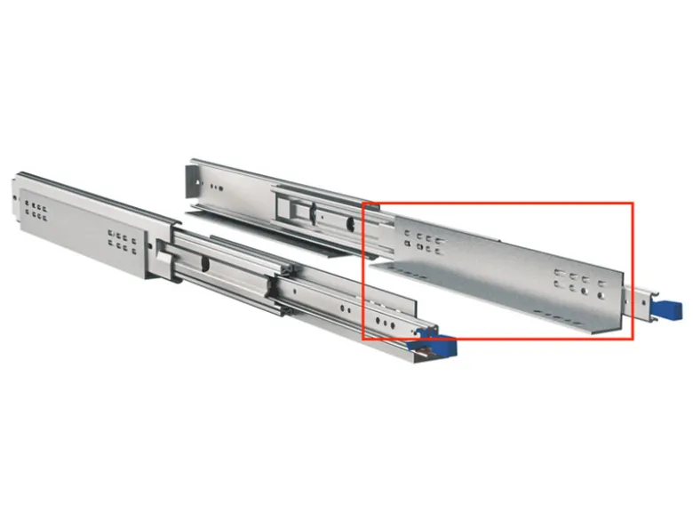 Bevestiging voor uitschuifrail 711 mm