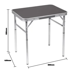 Bo-Camp Aluminium Compact 60 x 45 tafel