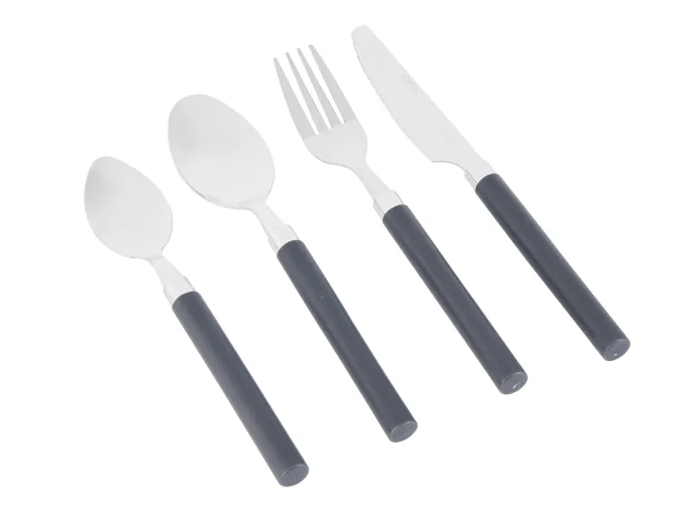 Bo-Camp bestekset in mandje - Grey