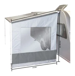 Bo-Camp 225 cm universele luifel zijwand - Grijs
